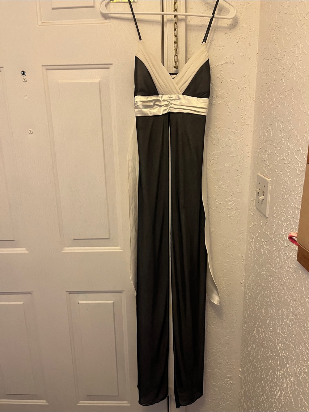 Taboo Black and White Evening Jumpsuit